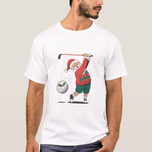 Weihnachtsmann spielt Golf Weihnachten Golfer T-Shirt