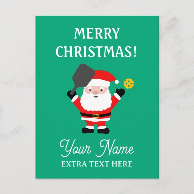 Weihnachtsmann spielt pickleball Weihnachten (Vorderseite)