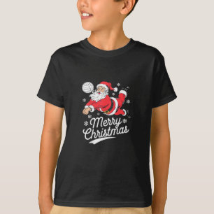 Weihnachtsmann spielt Volleyball Weihnachts-Pyjama T-Shirt