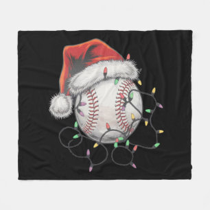 Weihnachtsmann Sport Weihnachten Baseballspieler Fleecedecke