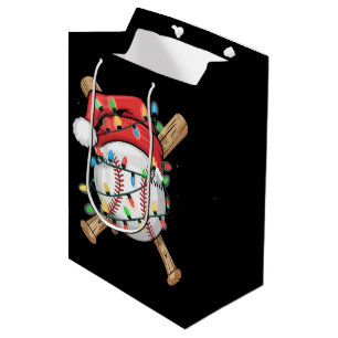 Weihnachtsmann Sport Weihnachten Baseballspieler Mittlere Geschenktüte