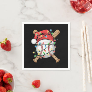 Weihnachtsmann Sport Weihnachten Baseballspieler Serviette
