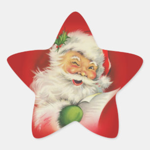 Weihnachtsmann Stern-Aufkleber
