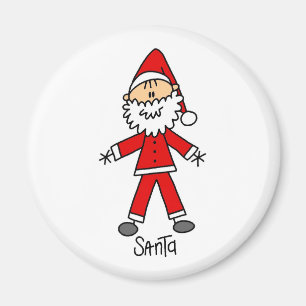 Weihnachtsmann-Strichmännchen-Magnet Magnet