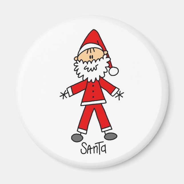 Weihnachtsmann-Strichmännchen-Magnet Magnet (Vorne)