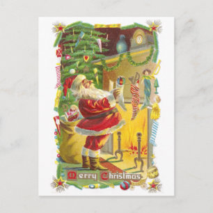 Weihnachtsmann, Strumpf und Sterne Weihnachten