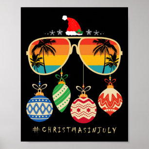 Weihnachtsmann Sungles Beach Weihnachten im Juli M Poster