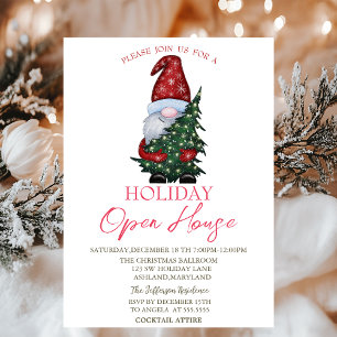 Weihnachtsmann Tannenbaum Feiertags-Open-House Einladung