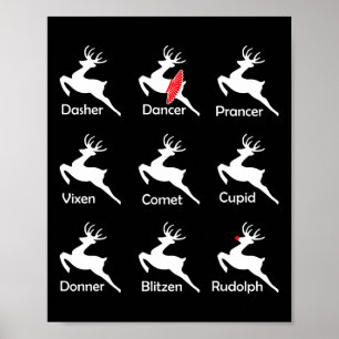 Weihnachtsmann Tänzer Ballerina Tanz Poster