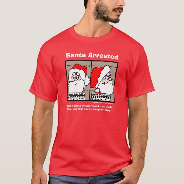 Weihnachtsmann-Tassen-Schuss-T - Shirt (Vorderseite)