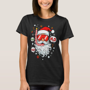Weihnachtsmann-Taucherausrüstung Lustiger Taucher T-Shirt