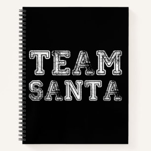 Weihnachtsmann-Team Lustiges Weihnachten Notizbuch