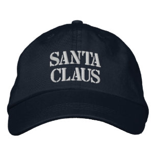 Weihnachtsmann Text Gedruckt Navy Qualitätshut Url Bestickte Baseballkappe