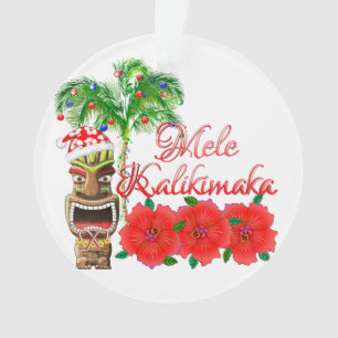 Weihnachtsmann Tiki Mele Kalikimaka Ornament