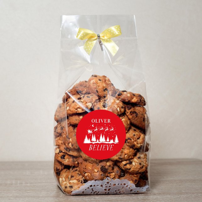 Weihnachtsmann - traditionelle rote Familie Runder Aufkleber (Von Creator hochgeladen)