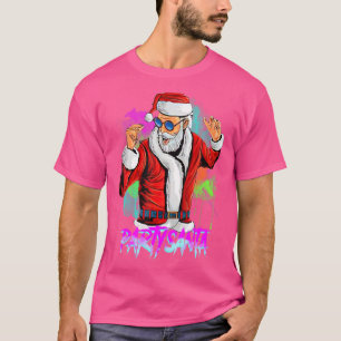 Weihnachtsmann trägt Brille Tanz Weihnachten T-Shirt