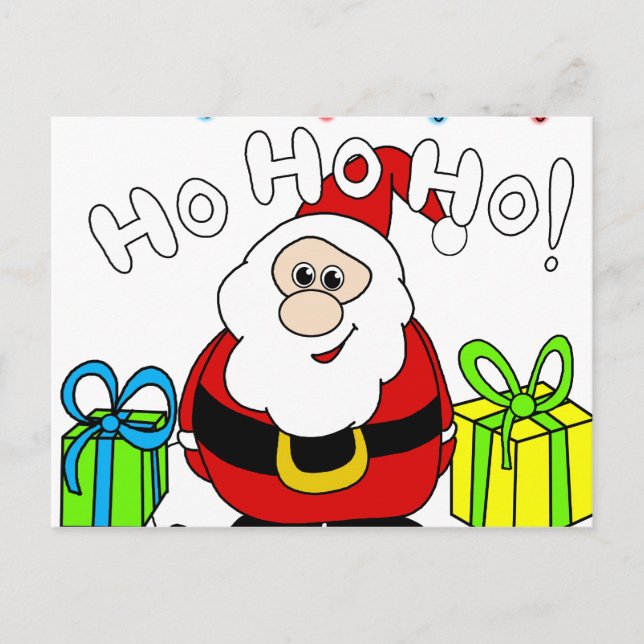 Weihnachtsmann - transparent feiertagspostkarte (Vorderseite)