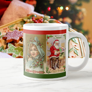 Weihnachtsmann trinkt ernsthaft Kaffee Jumbo-Tasse