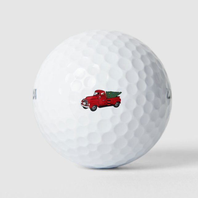 Weihnachtsmann Truck Golfball (Vorderseite)