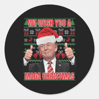 Weihnachtsmann Trump Spaß Funny Trump Weihnachten  Runder Aufkleber