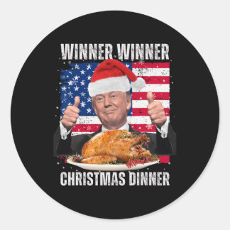 Weihnachtsmann Trump Spaß Funny Trump Xmas Runder Aufkleber