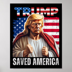 Weihnachtsmann Trump Spaß Funny Trump Xmas Tank Poster