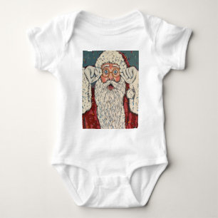 Weihnachtsmann überrascht baby strampler