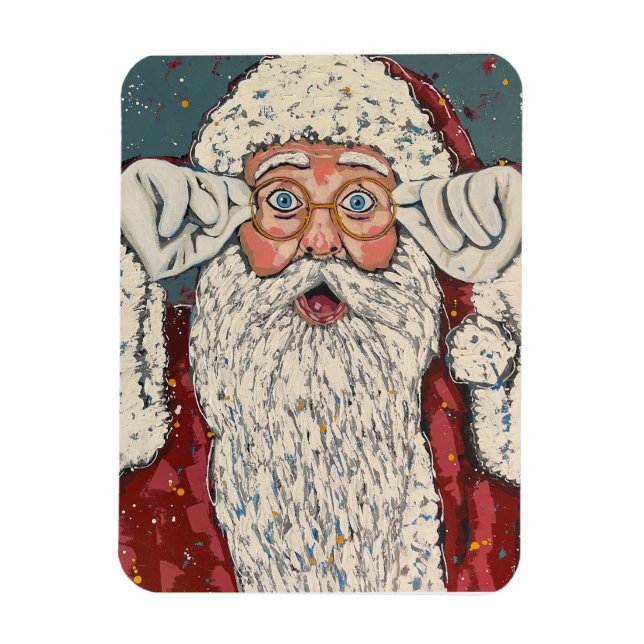 Weihnachtsmann überrascht magnet (Vertikal)