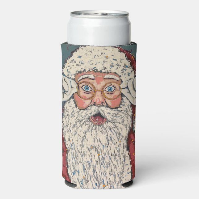 Weihnachtsmann überrascht selters dosenkühler (Seltzer Rückseite)