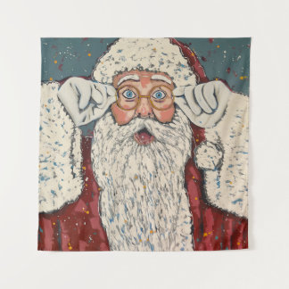 Weihnachtsmann überrascht wandteppich