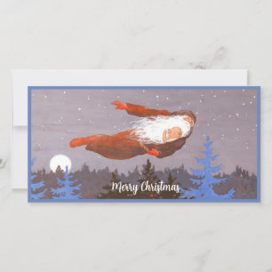 Weihnachtsmann und Baby fliegen an Weihnachten 