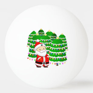 Weihnachtsmann und Christbaum Lot Tischtennisball
