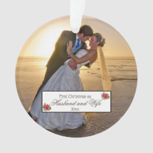 Weihnachtsmann und Ehefrau - Poinsettia Ornament