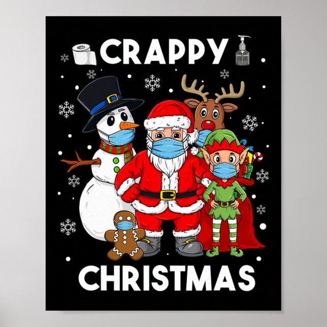 Weihnachtsmann und Freunde Spaß Jungs Kinder X Poster (Vorne)