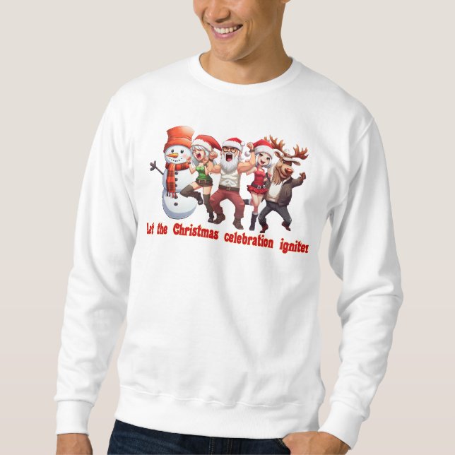 Weihnachtsmann und Freunde Sweatshirt (Vorderseite)