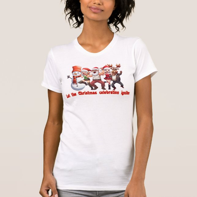 Weihnachtsmann und Freunde T-Shirt (Vorderseite)