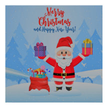 Weihnachtsmann und Geschenke