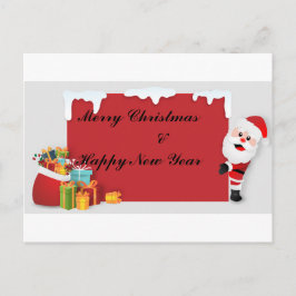 Weihnachtsmann und Geschenke Postkarte
