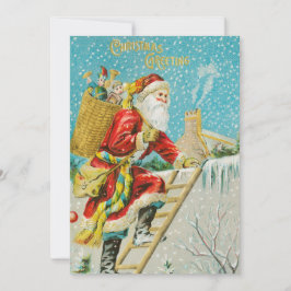 Weihnachtsmann und Geschenke Winter Feiertagskarte