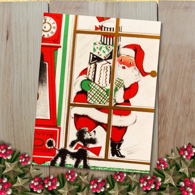 Weihnachtsmann und Hund Feiertagskarte (Von Creator hochgeladen)