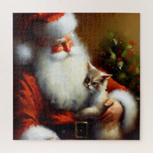 Weihnachtsmann und Katze (3)