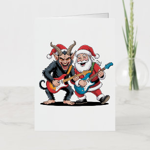 Weihnachtsmann und Krampus  Weihnachts Rock Böse