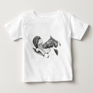 Weihnachtsmann und Paint Horse Baby T-shirt