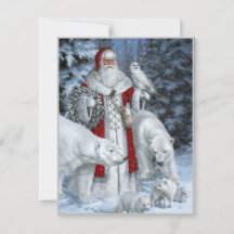 Weihnachtsmann und Polar Bären Weihnachten