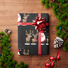 Weihnachtsmann und Reindeer - Niedliche Weihnachte Geschenkpapier