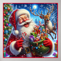 Weihnachtsmann und Reindeer