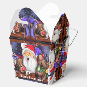 Weihnachtsmann und Reindeers Funny Christmas Fevor Geschenkschachtel