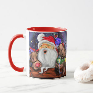 Weihnachtsmann und Reindeers Funny Weihnachten Tas Tasse