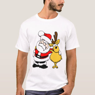 Weihnachtsmann und Rentiere T-Shirt