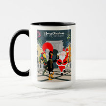 Weihnachtsmann und Rooster Champagner Toast bis Ne
